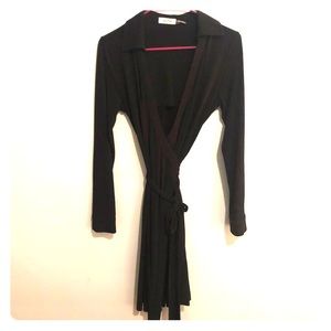 Calvin Klein Long-sleeved Wrap Dress